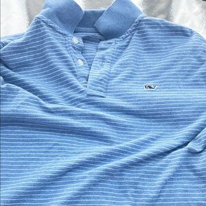 Vineyard Vines Light Blue Striped Polo